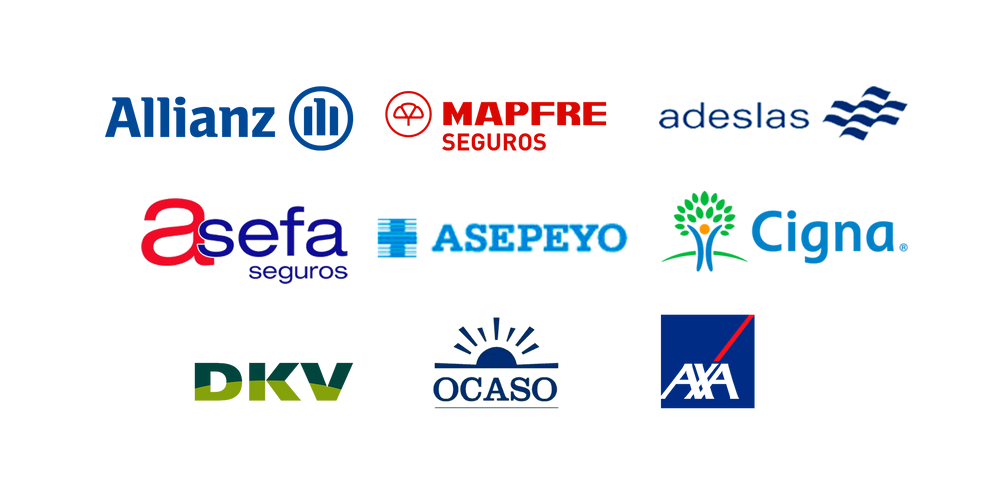 Aseguradoras con reembolso de psicoterapia: Allianz, Mapfre, Adeslas, Asefa, Asepeyo, Cigna, DKV, Ocaso y AXA